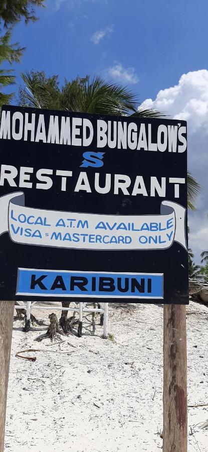 Mohammed Bungalows&Restaurant Matemwe  Bagian luar foto